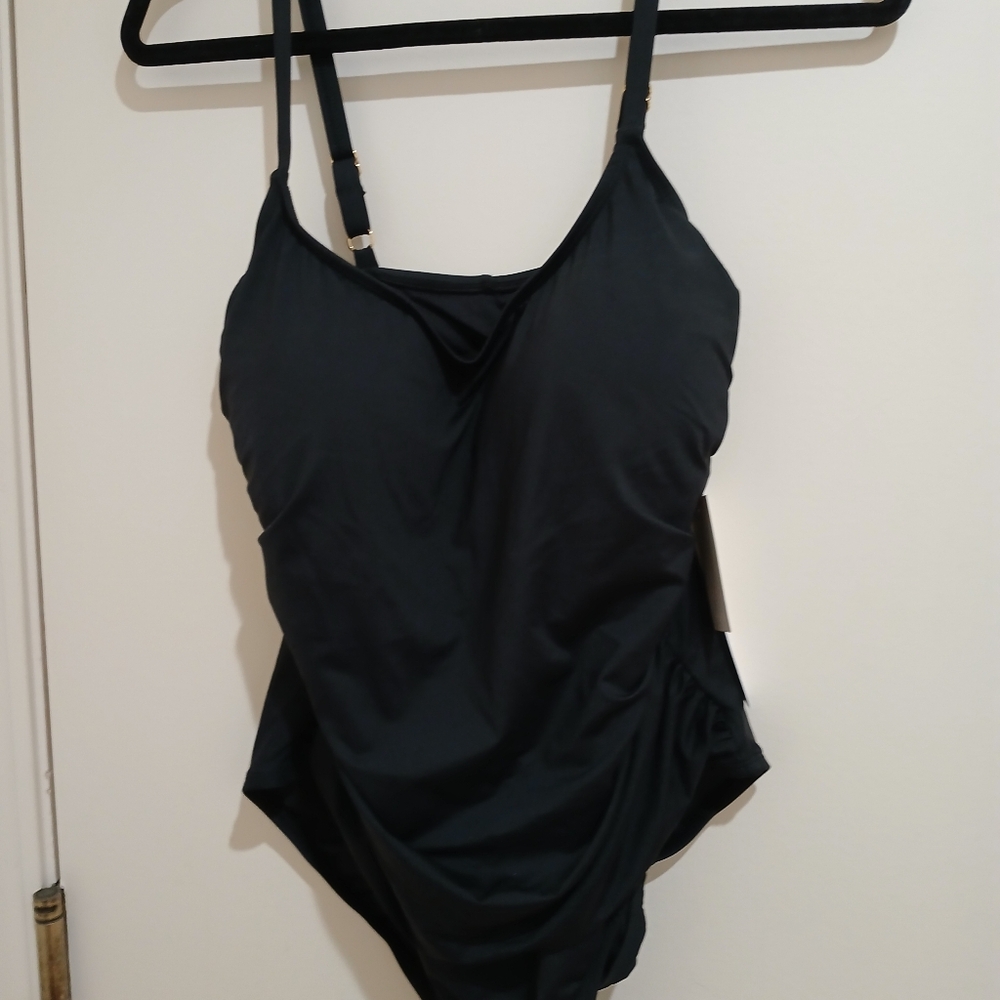 Black, new. La Blanca, size 16 ladies swimsuit.